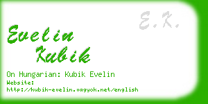 evelin kubik business card